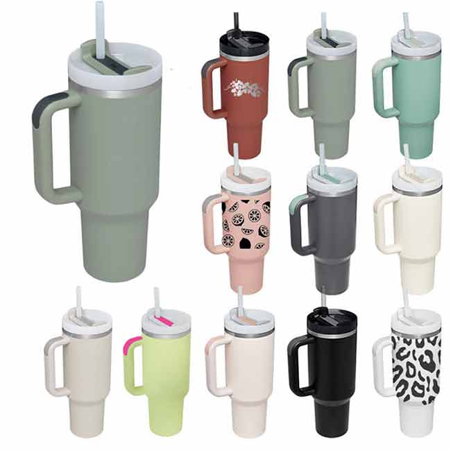 40oz Coffee Travel Mugs with Handle Stainless Steel Insulated Double Wall  Tumbler Wholesale